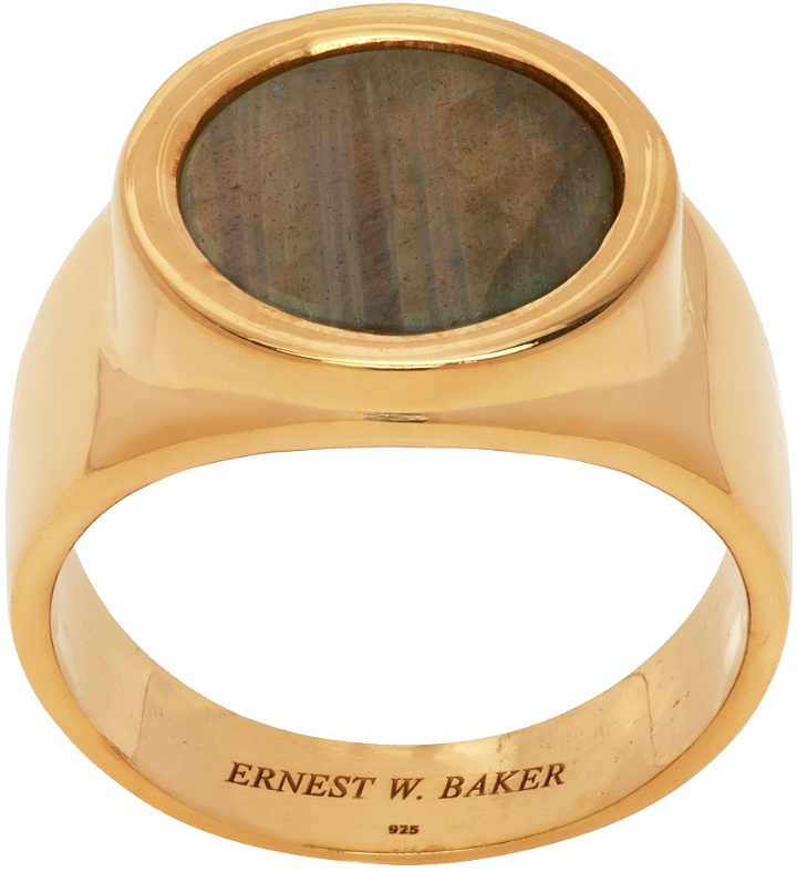 Photo: Ernest W. Baker Gold Picture Jasper Stone Ring