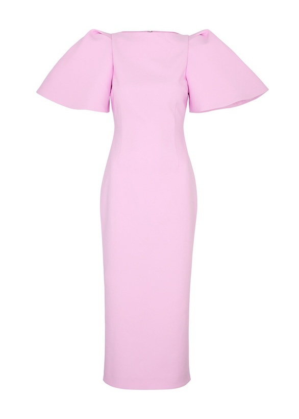 Photo: Solace London Lora Crepe Midi Dress Light Pink