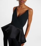 Maticevski Frame peplum satin top
