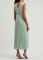Forte_forte Plissé Woven Midi Dress Light Green