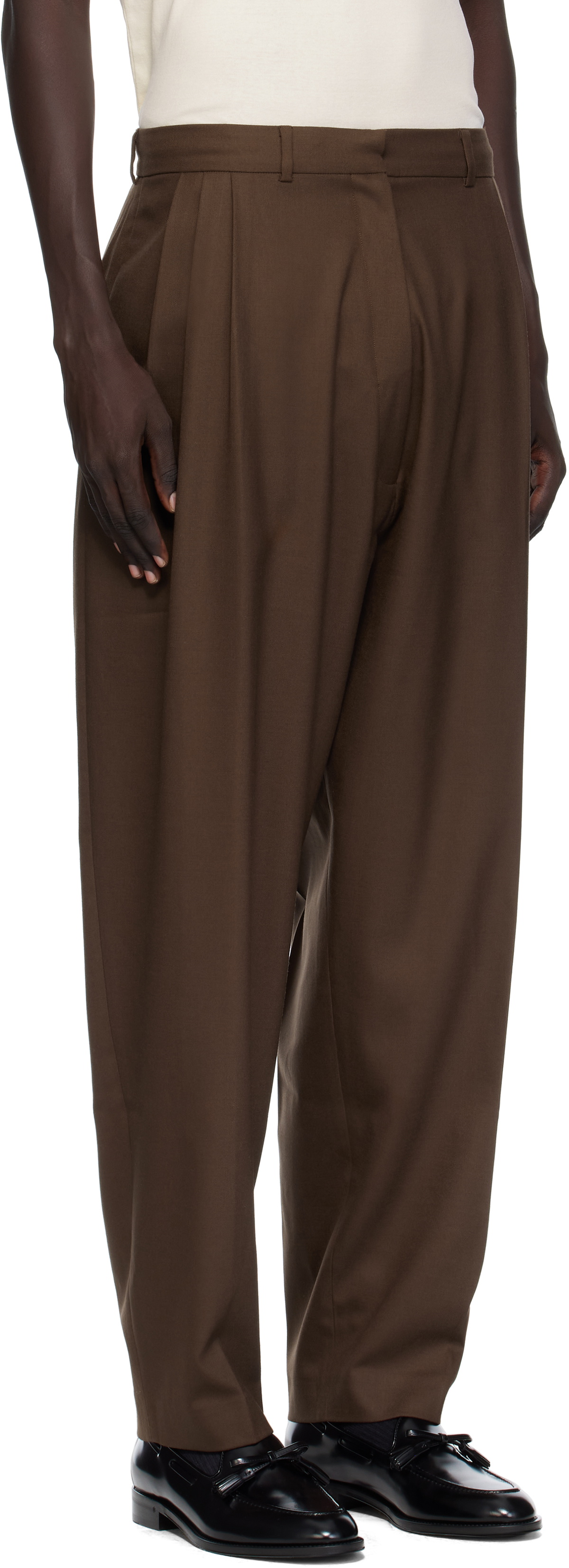 Ashley Williams Brown Peg Trousers