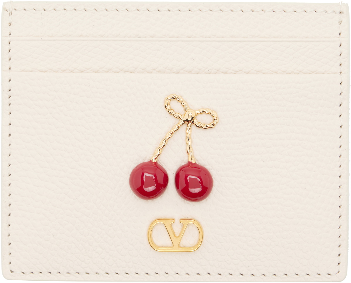 Valentino Garavani Off-White Cherryfic Card Holder