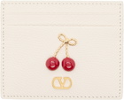 Valentino Garavani Off-White Cherryfic Card Holder