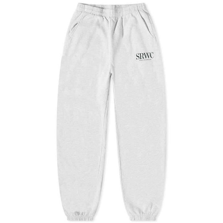 Photo: Sporty & Rich Upper East Side Sweat Pant in Heather Grey/Forest