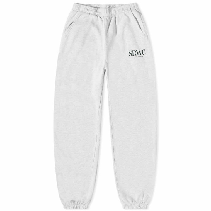 Photo: Sporty & Rich Upper East Side Sweat Pant in Heather Grey/Forest