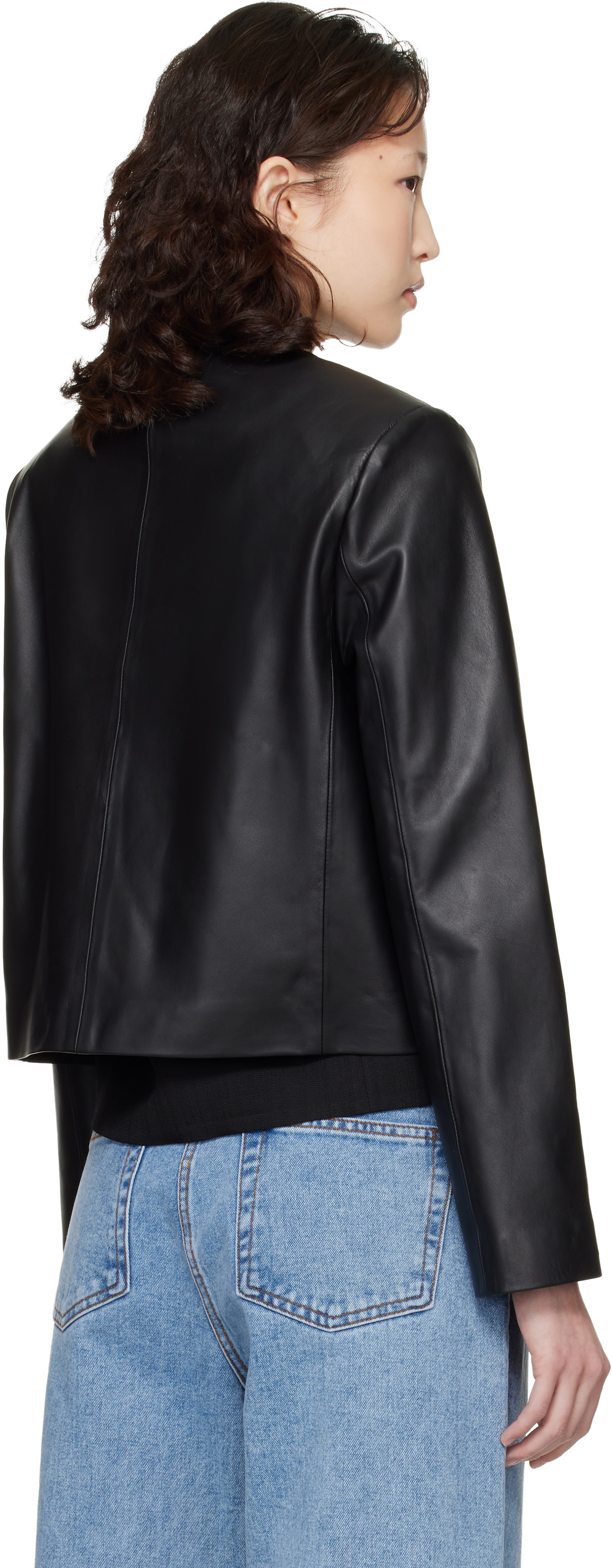 Loulou de Saison Black Raho Plongé Leather Jacket