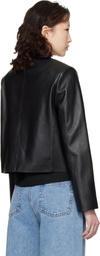 Loulou de Saison Black Raho Plongé Leather Jacket