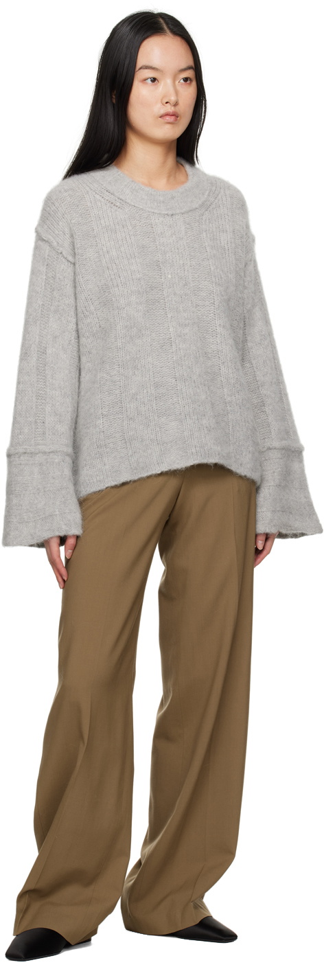 House of Dagmar Gray Crewneck Sweater