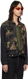 Andersson Bell Black Camouflage Denim Jacket