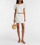 Posse Salma embroidered cotton miniskirt