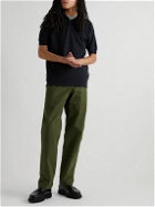 John Smedley - 14.Singular Slim-Fit Merino Wool-Piqué Polo Shirt - Black
