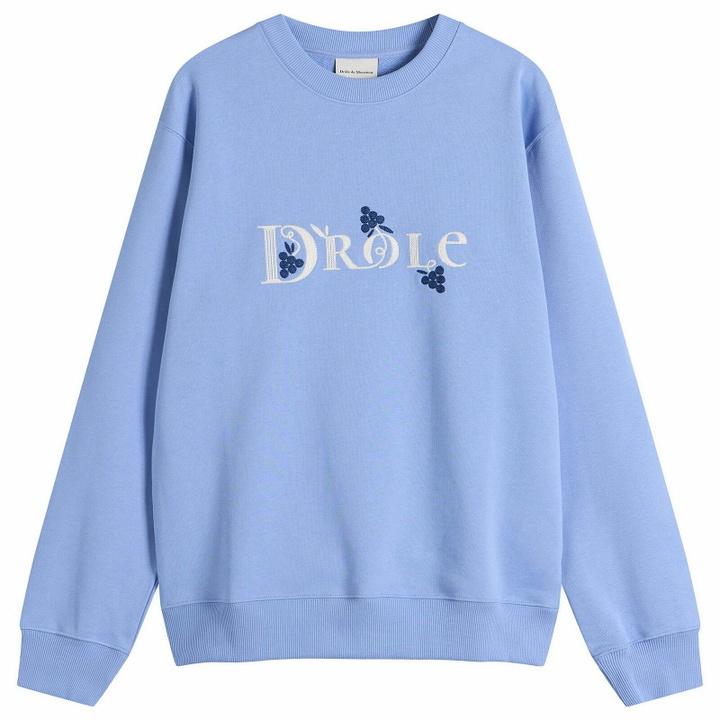 Photo: Drôle de Monsieur Men's Drôle Heritage Sweatshirt in Blue