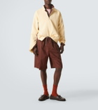 Plan C Cotton-blend half-zip sweatshirt