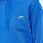 A.P.C. Women's Item F Logo Hoodie in Blue