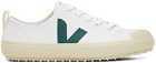 Veja White & Green Nova Sneakers