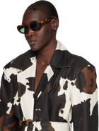 Dries Van Noten Tortoiseshell Oval Sunglasses