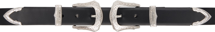 Photo: Toga Pulla Black Double Buckle Wide Belt