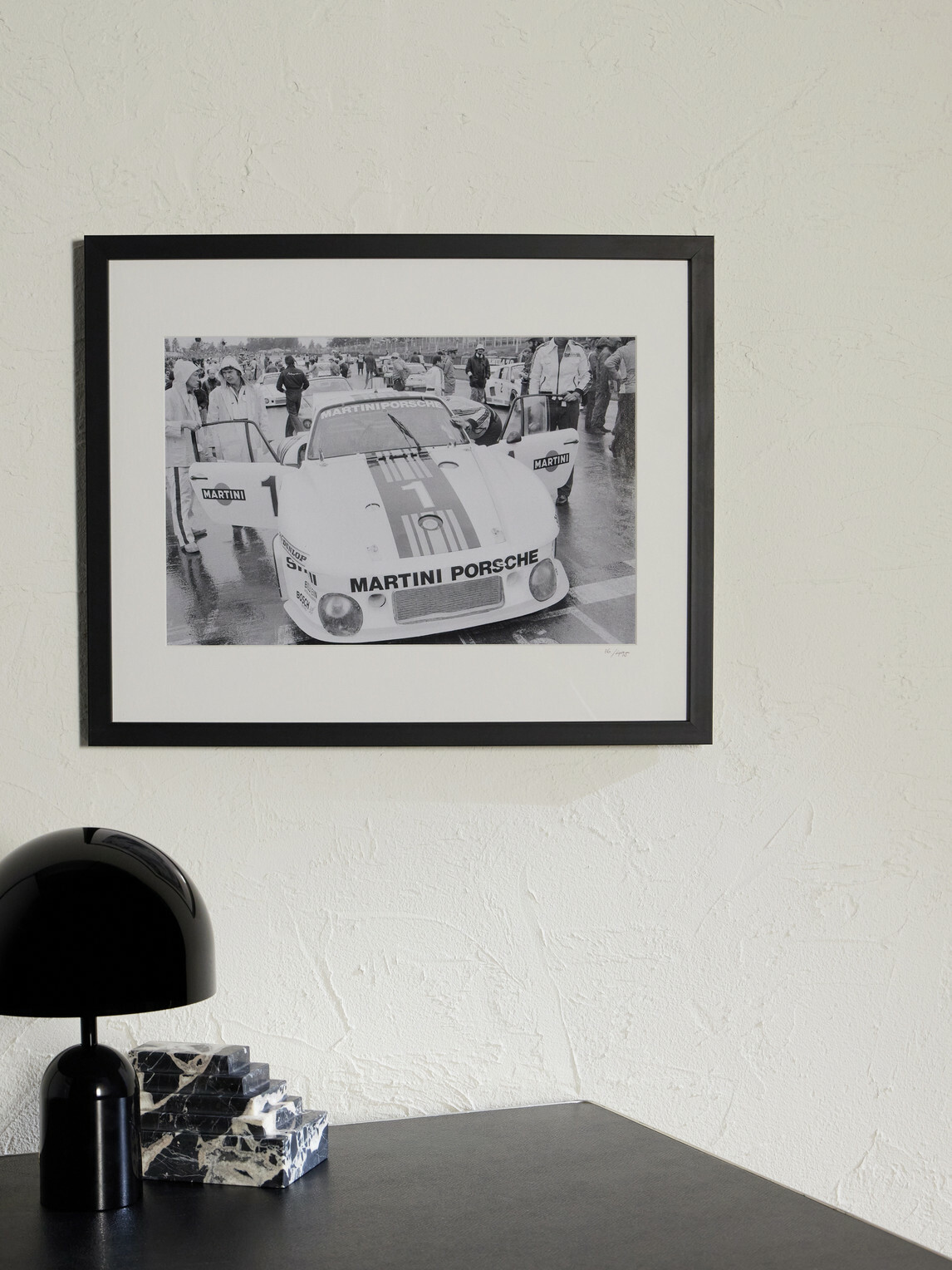 Sonic Editions - Framed 1977 Martini Porsche Print, 50" x 40"