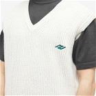 Autry Men's Knitted Sport Vest in White