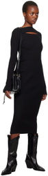 ANINE BING Black Cutout Midi Dress