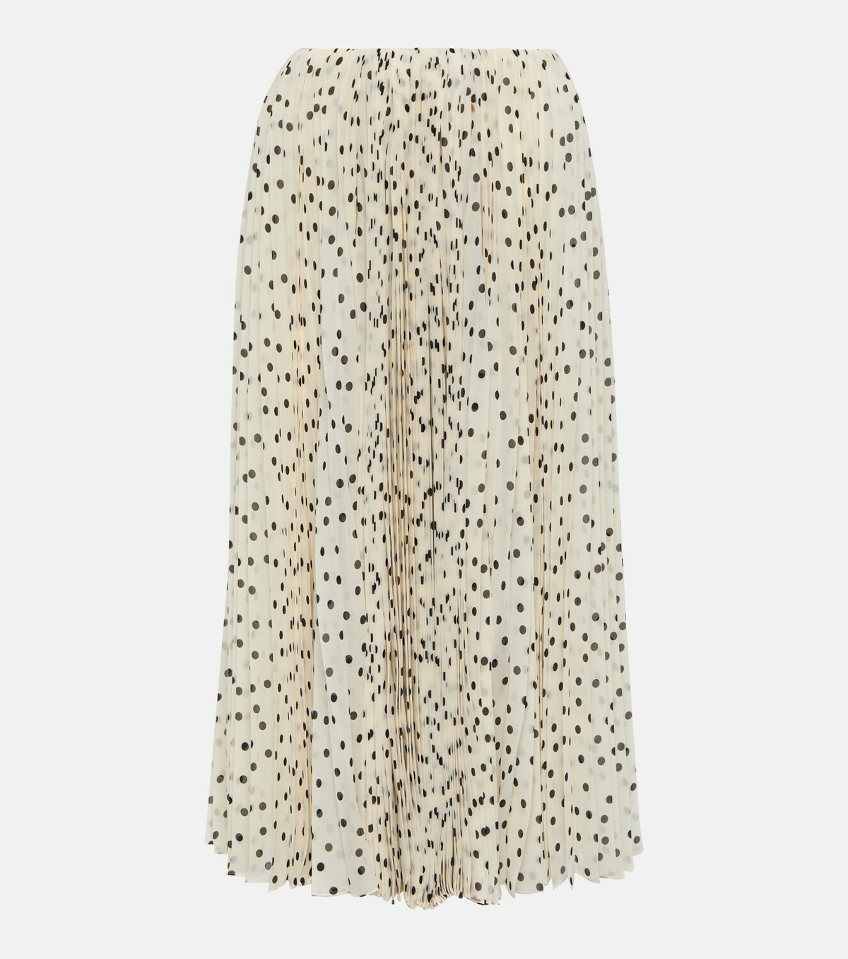 スカート Saint Laurent Midi skirt in polka dot silk charmeuse Saint Laurent Polka-dot silk plissé midi skirt Saint Laurent