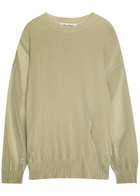Our Legacy Slant Distressed Effect Wool Jumper Beige