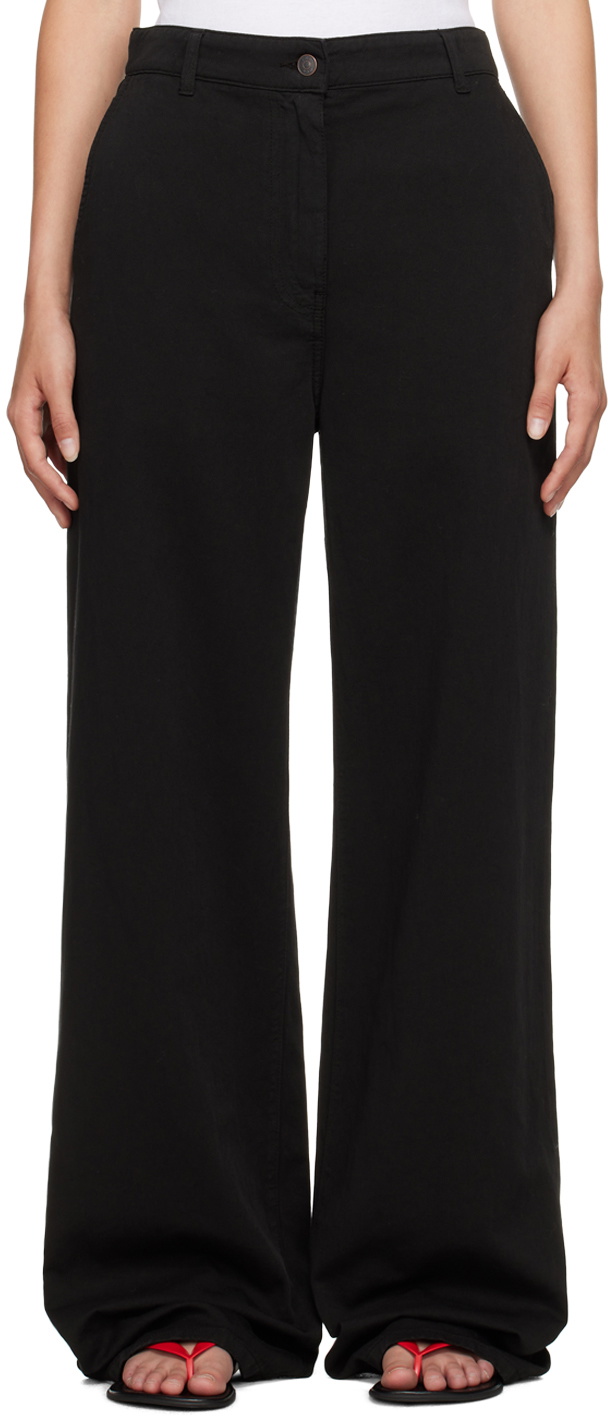 The Row Black Linen Jeans Denim main image 1