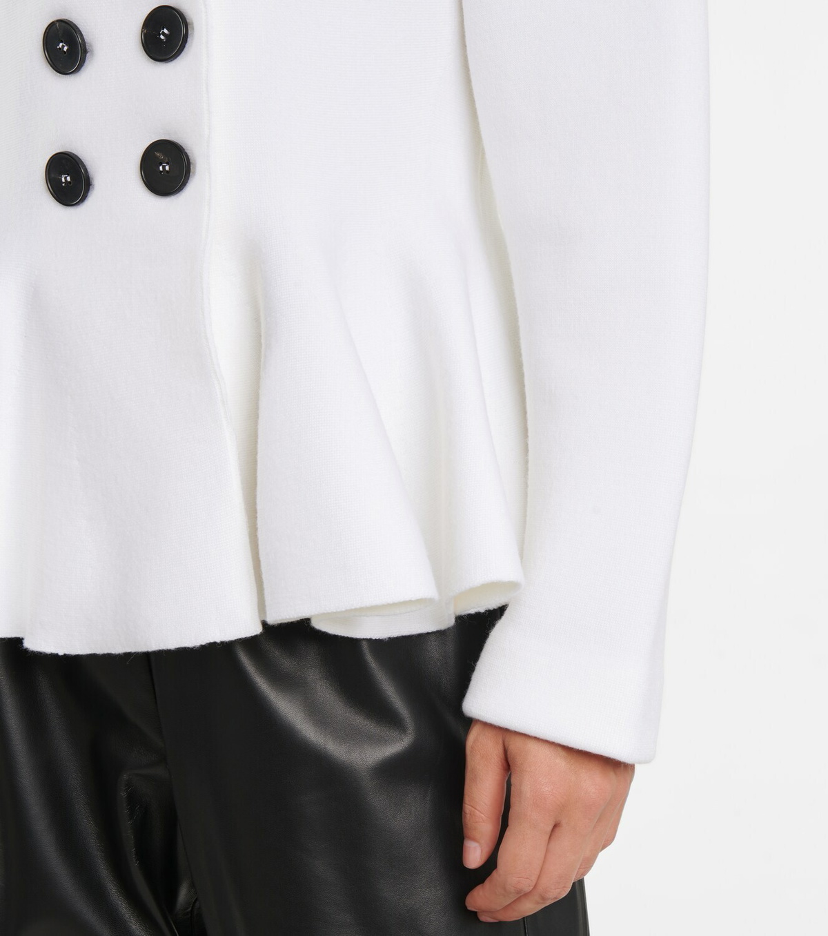 Alexander McQueen Wool-blend peplum jacket