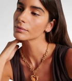 Ileana Makri Rivulet Small 14kt gold hoop earrings with diamonds