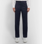 Gabriela Hearst - Navy Martin Slim-Fit Checked Wool Trousers - Blue