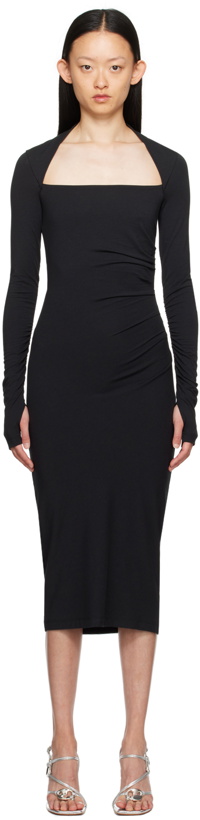 Photo: Helmut Lang Black Shrug Midi Dress