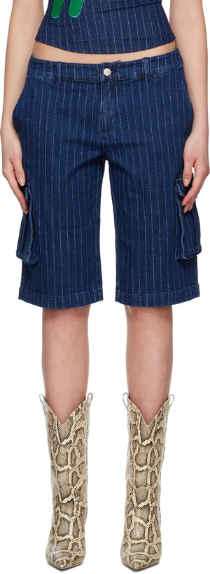 Photo: Miaou Blue Dune Denim Shorts