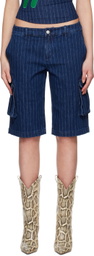 Miaou Blue Dune Denim Shorts