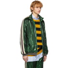 Gucci Green Oversized Laminated Track Jacket