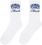 Rhude White Crest Socks