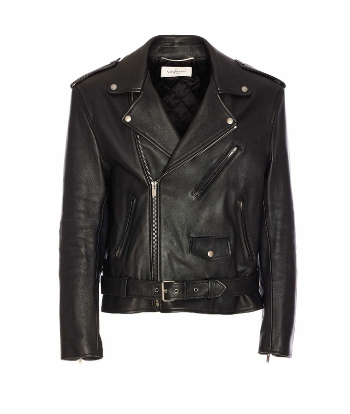 Photo: Saint Laurent Lamb Leather Biker Jacket