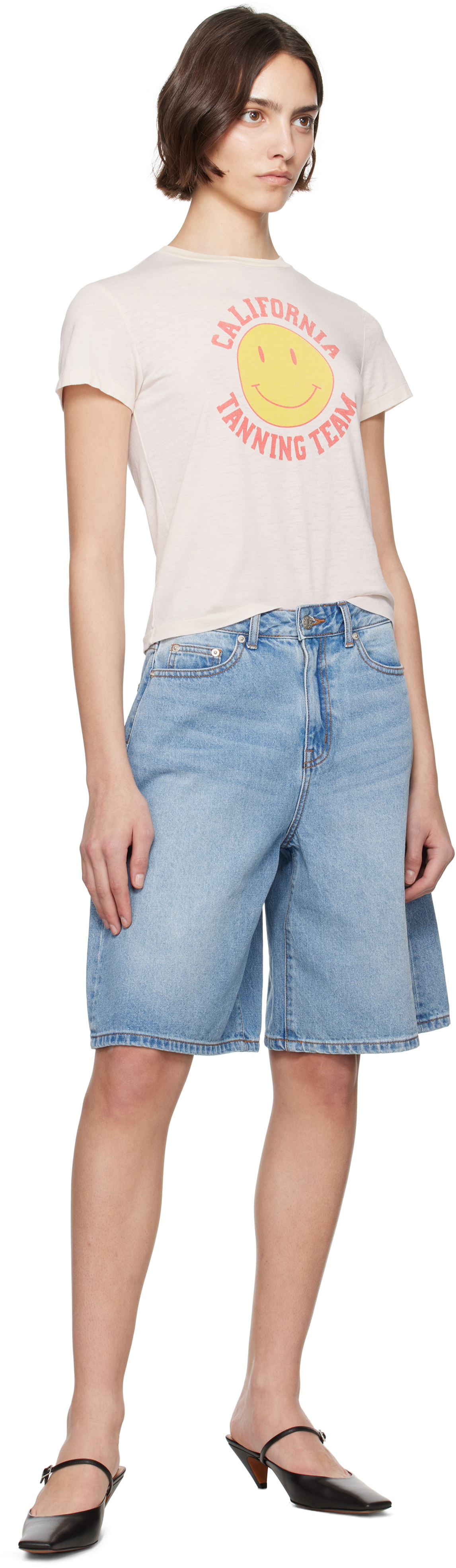 Re/Done Off-White Classic 'Tanning' T-shirt