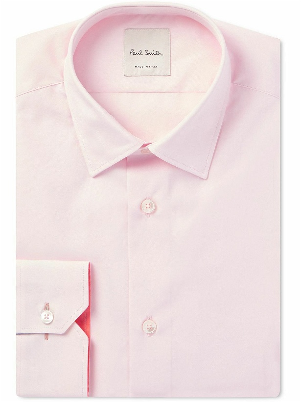 Photo: Paul Smith - Slim-Fit Cotton-Poplin Shirt - Pink