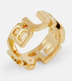 Burberry - Gold-plated brass logo ring