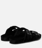 Tory Burch Mellow embellished velvet slides