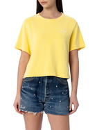MC2 Saint Barth Woman Pale Yellow Terry Cotton Crewneck T-shirt Emilie