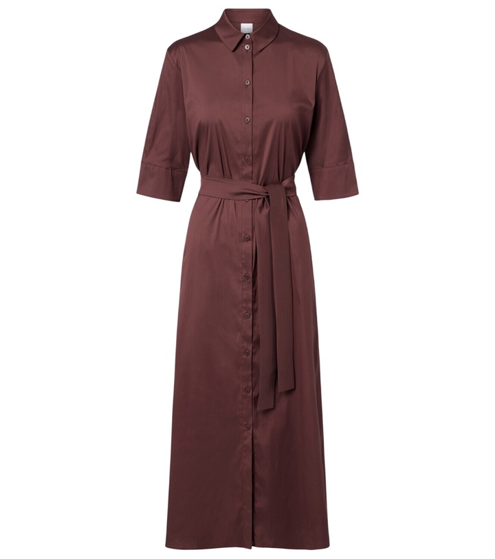 Photo: Max Mara Cognac cotton-blend midi dress