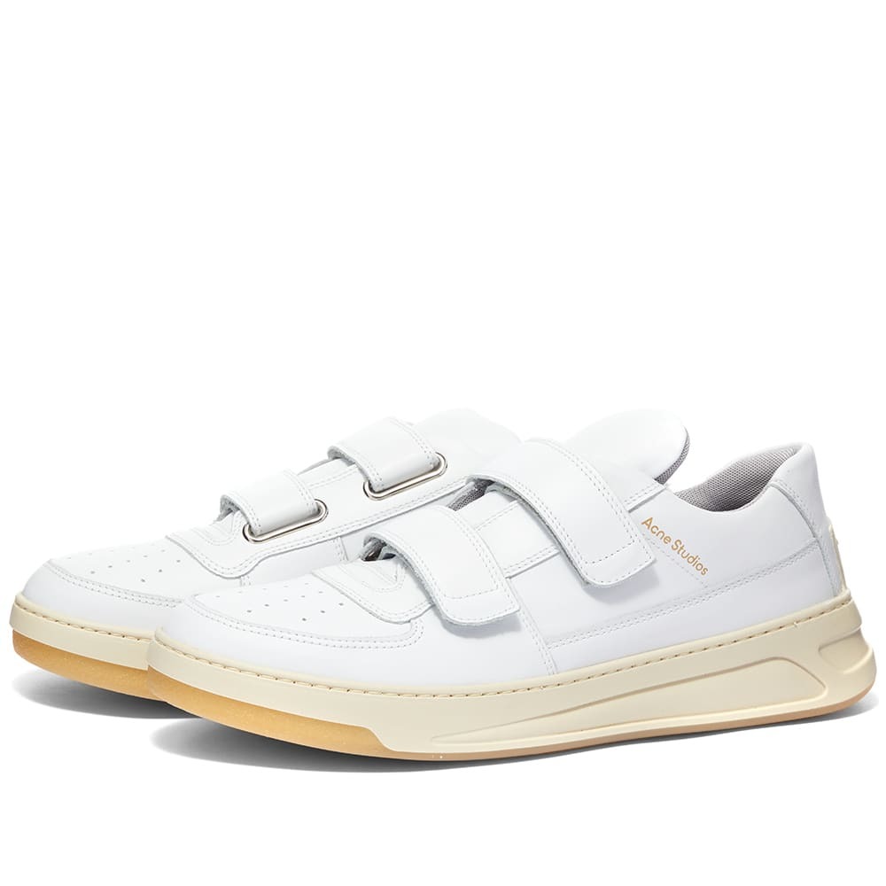 Acne Studios White Velcro Strap Sneakers Acne Studios