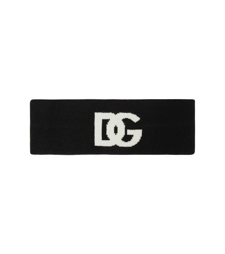 Photo: Dolce&Gabbana - Logo cashmere-blend headband