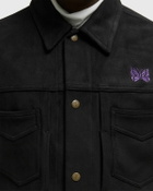 Needles Penny Jean Jacket - Synthetic Suede Black Mens Overshirt