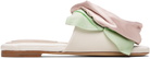 Simone Rocha White & Pink Pressed Rosette Slides