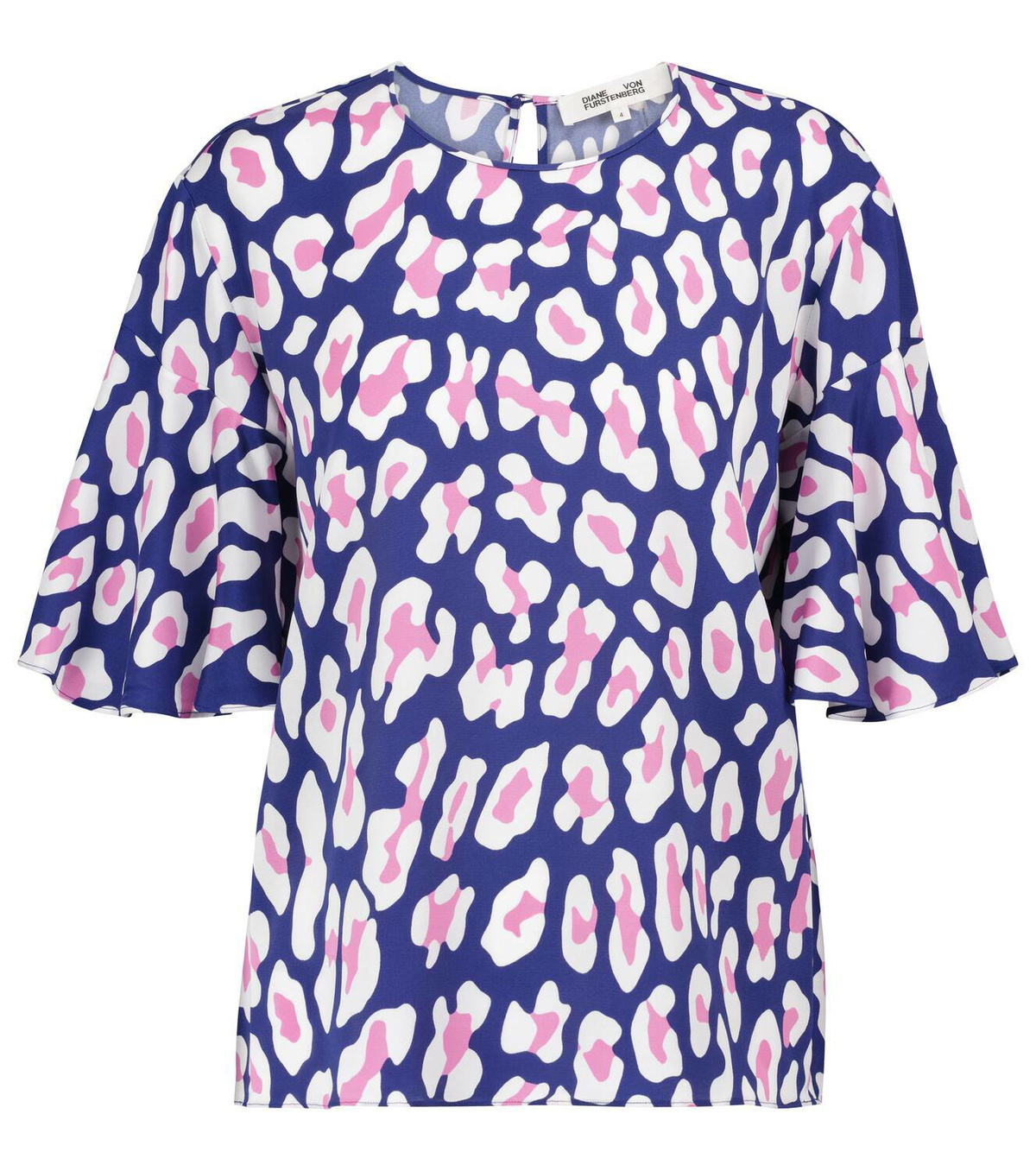 Diane von Furstenberg Ariene animal-print cady top