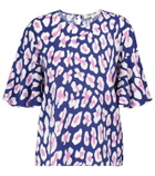 Diane von Furstenberg Ariene animal-print cady top