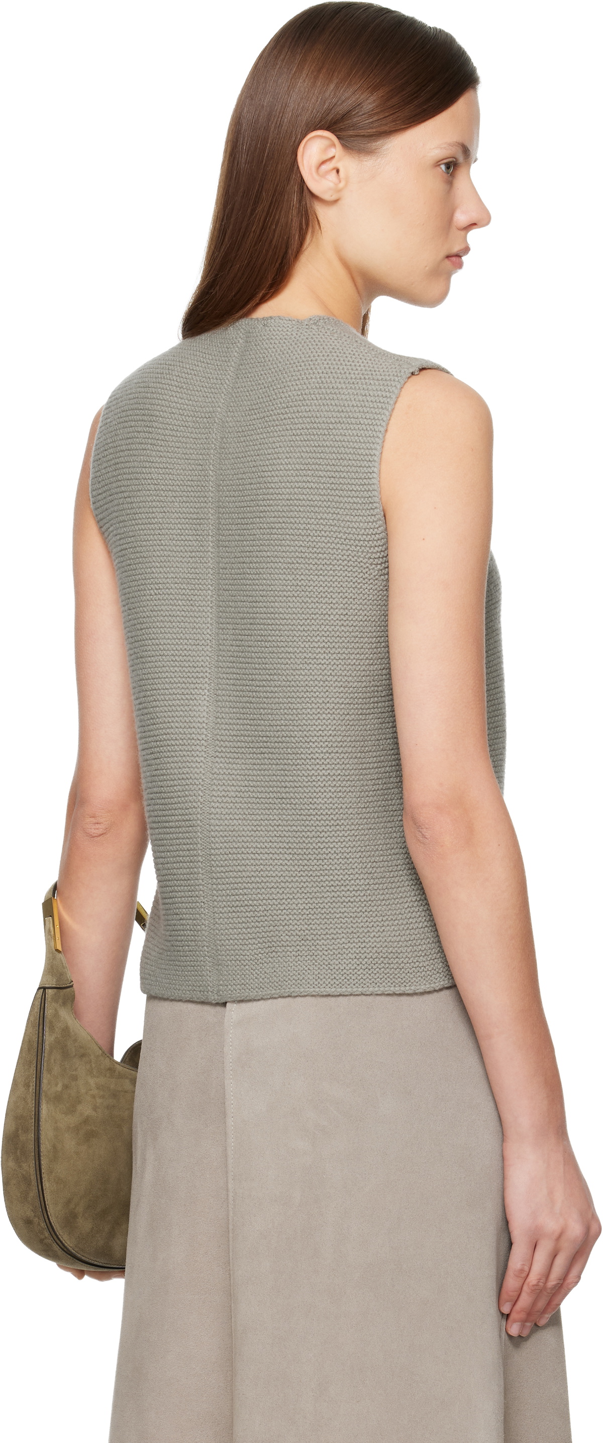 Rier Gray Tyrolean Gilet Cardigan