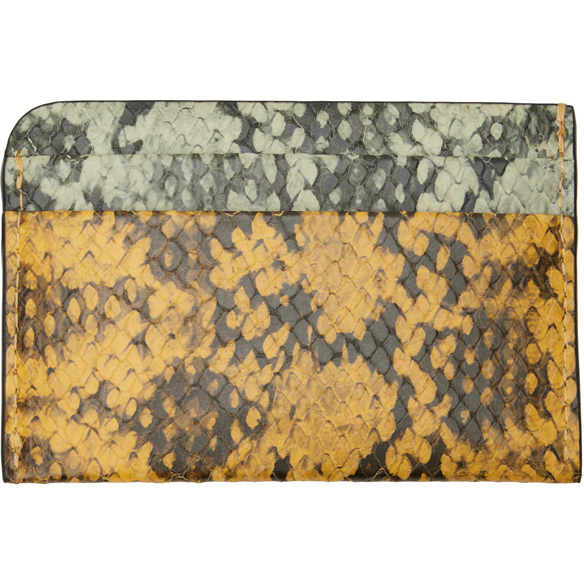 Dries Van Noten Yellow & Green Leather Card Holder